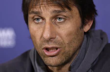 Britain Football Soccer - Chelsea - Antonio Conte Press Conference - Chelsea Training Ground - 28/4/17 Chelsea manager Antonio Conte during the press conference Action Images via Reuters / Tony O'Brien Livepic