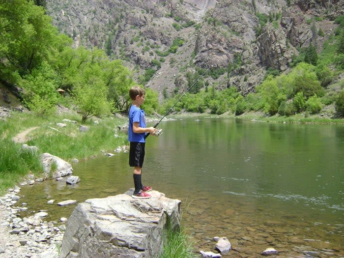 Fishing on the Gunnison River in Black Canyon of the Gunnison National Park