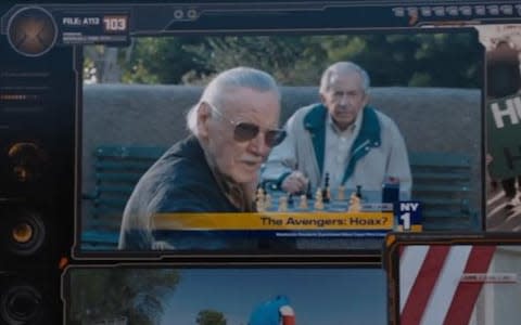 Stan Lee as unconvincee New Yorker in The Avengers  - Credit: Marvel Studios