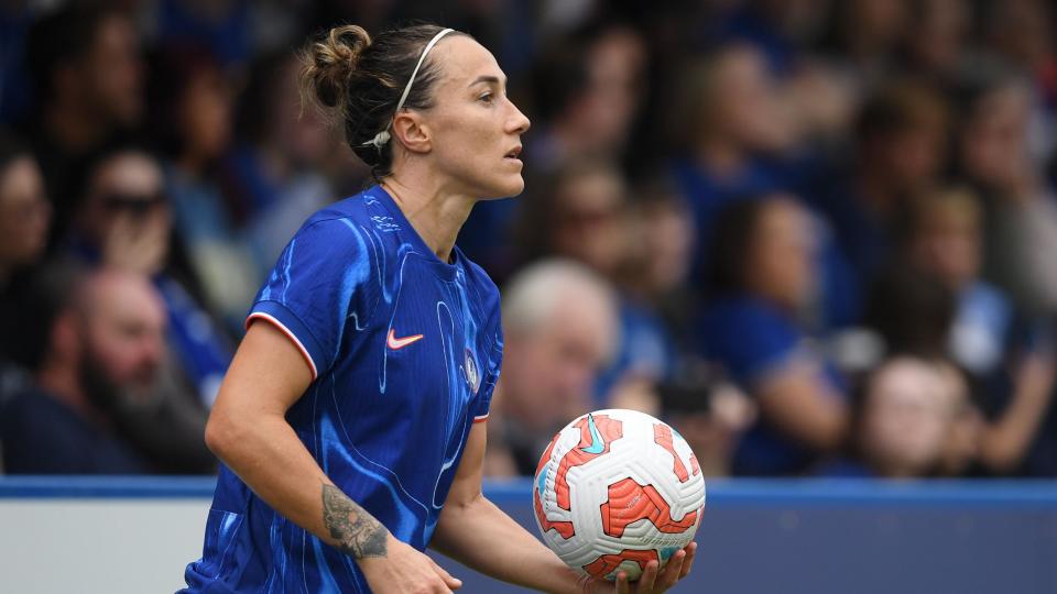 Lucy Bronze playing for Chelsea