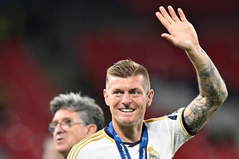 Toni Kroos después de ganar la Liga de Campeones con el Real Madrid en su último partido en el fútbol de clubes, tras ganar al Borussia Dortmund en la final. En Londres, el 1 de junio de 2024 (INA FASSBENDER)