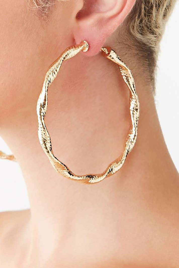 STYLECASTER | Hoop Earrings So Truly Massive You Could Probably Fit Your Head Through Them