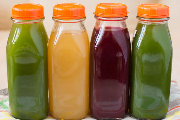 Gerson Therapy recommends drinking 13 juices a day.