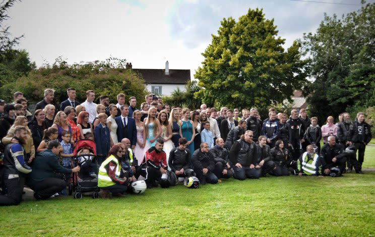 More than 100 friends and family members turned up for Shannon’s big day. (Photo: Facebook/ClaireCarstens)