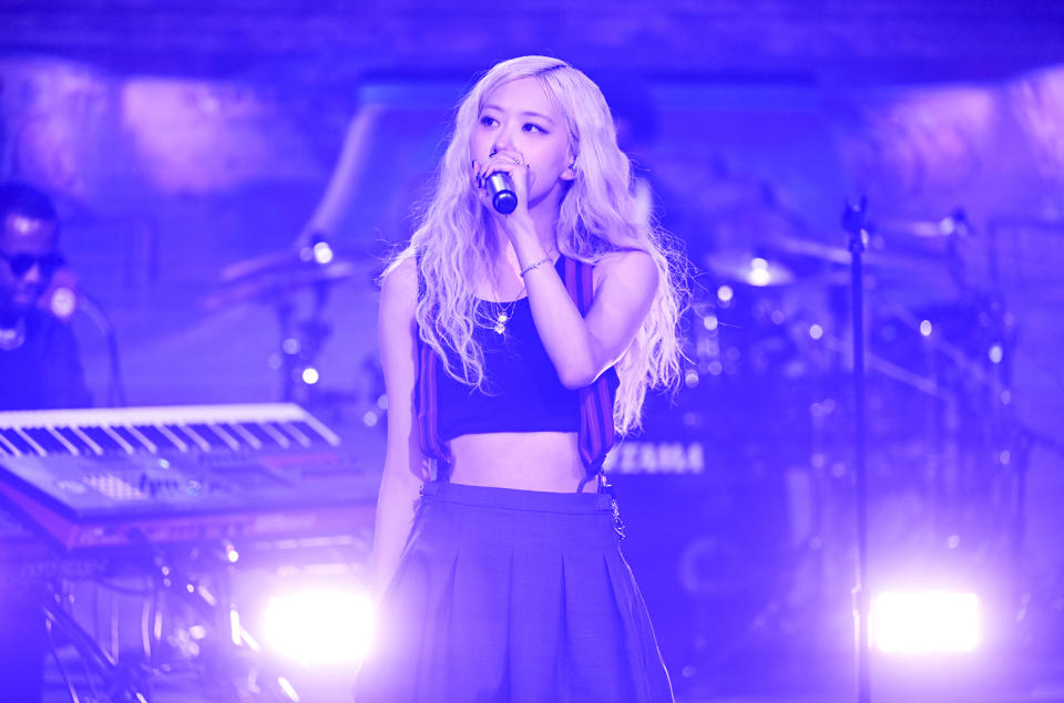 ROSé performs on 'The Tonight Show Starring Jimmy Fallon' on Wednesday, Dec. 11, 2024.