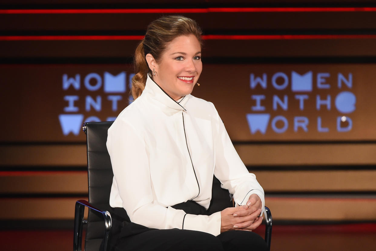 Sophie Grégoire Trudeau talked about the pressures of womanhood and motherhood on the latest episode of Meghan Markle's podcast. (Photo by Nicholas Hunt/Getty Images)