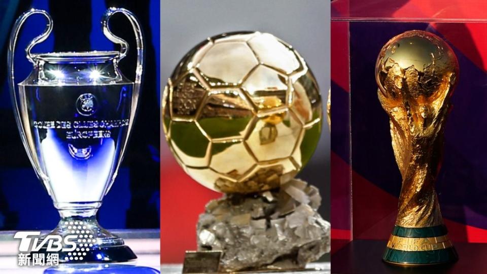 「3金」榮譽包含歐洲冠軍聯賽冠軍、金球獎、世足賽大力神盃。（圖／達志影像美聯社）