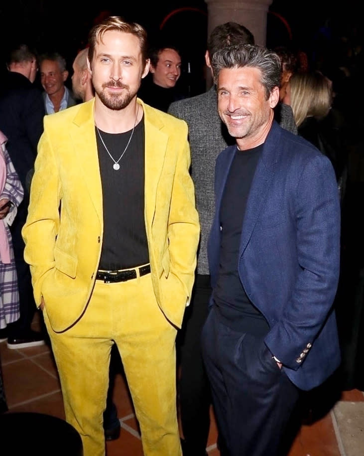 <p>Ryan Gosling announces his new partnership with Tag Heuer alongside the brand's veteran ambassador Patrick Dempsey at a private event in L.A. on Oct. 7. </p>