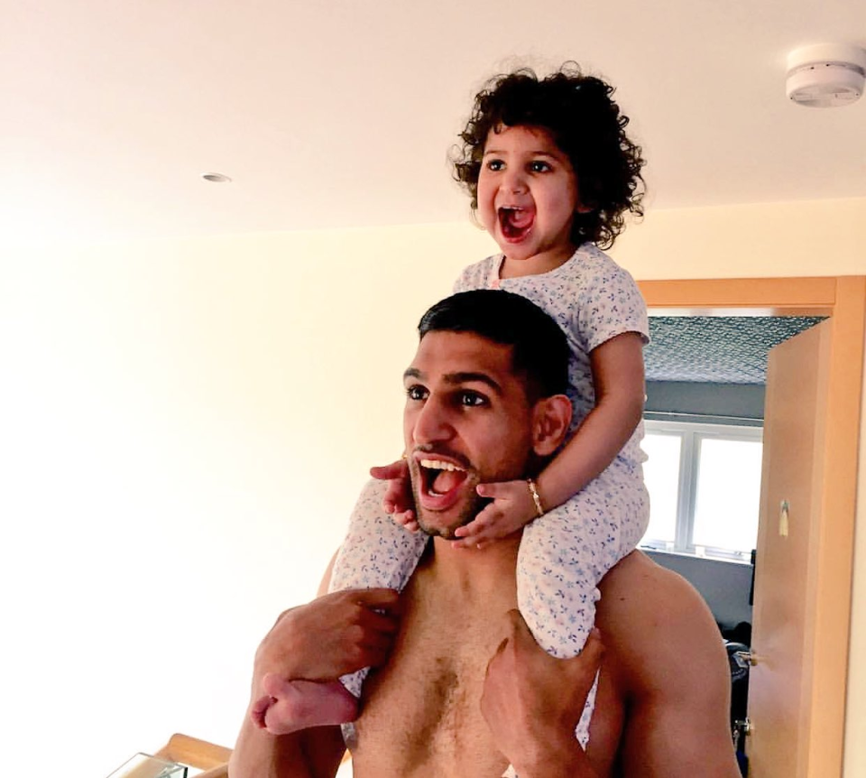 Amir with his three-year-old daughter. Copyright: [Twitter]