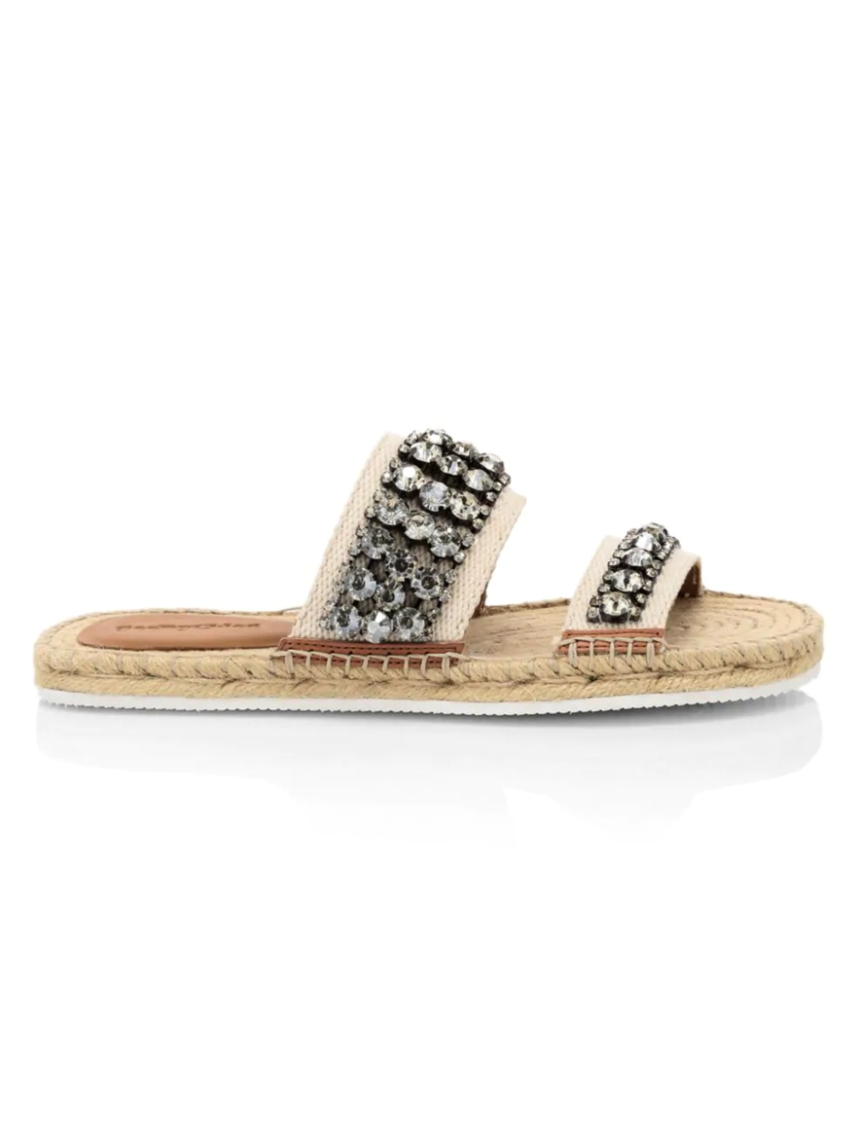 See by Chloé Kaori Flat Crystal-Embellished Espadrille Sandals