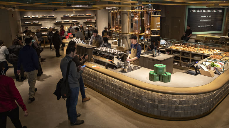 Customers at Starbucks Reserve Roastery