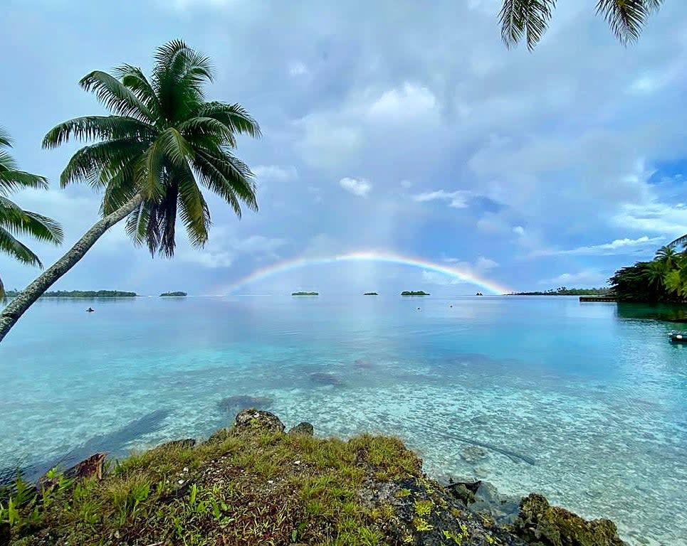 <p>Palmyra Atoll, a remote set of islets in the Pacific Ocean, was once used as a military base and is now a key hub for US climate research.</p> (Courtesy of The Nature Conservancy / Audrey Mills)