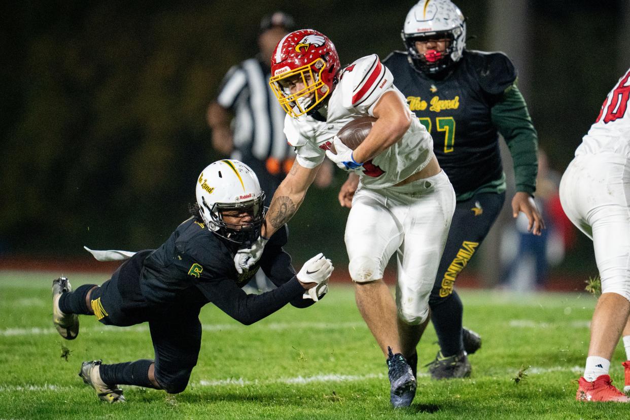 Nate Severs scored four touchdowns Friday, leading Big Walnut to a 43-14 win at Northland in the first round of the Division II, Region 7 playoffs.