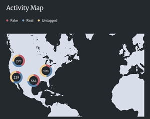 Geolocation filtered by authenticity