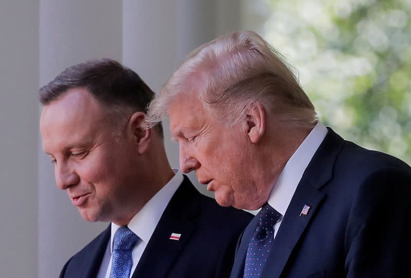 FILE PHOTO: U.S. President Trump and Poland's President Duda hold joint news conference at the White House in Washington