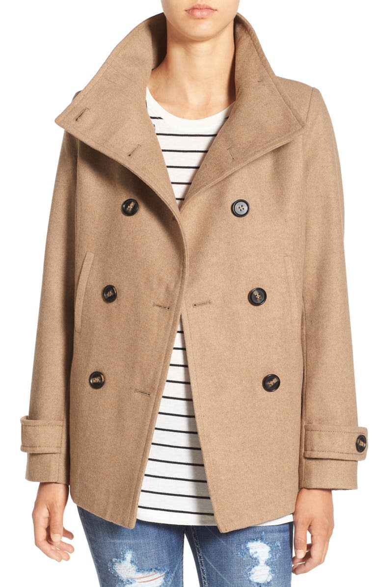 Thread & Supply Double Breasted Peacoat in Camel. Image via Nordstrom.