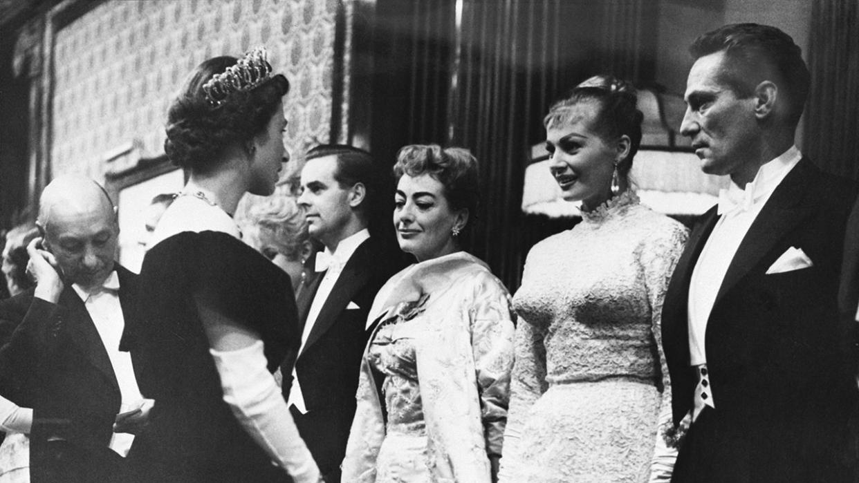 Joan Crawford meeting Marilyn Monroe