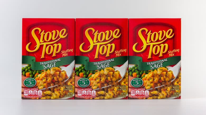 Boxes of Stove Top stuffing