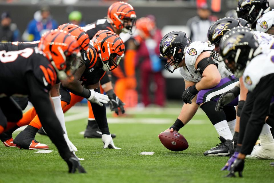 The battle at the line of scrimmage will go a long way in how the Bengals control the Ravens' rushing attack.