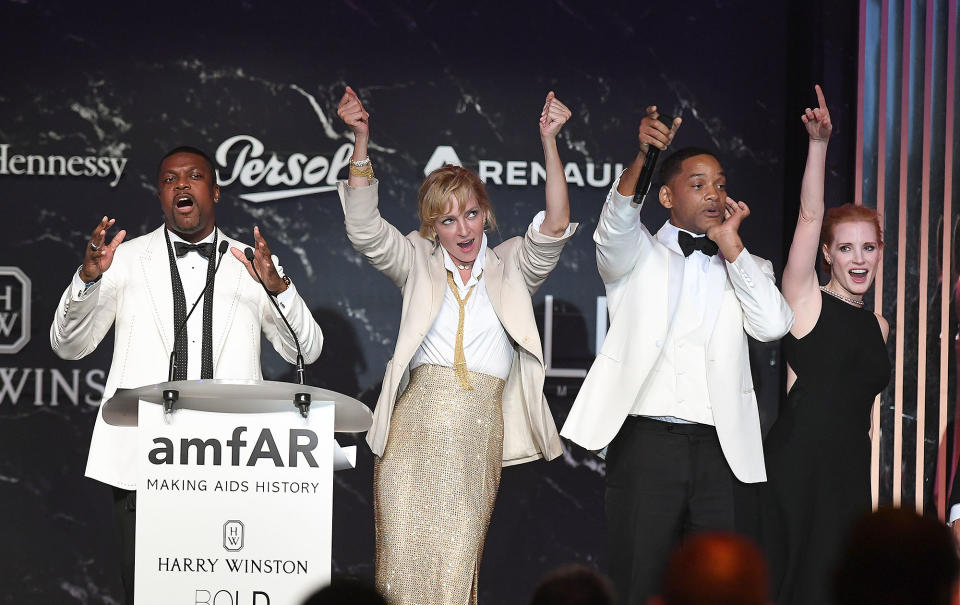 Chris Tucker, Uma Thurman, Will Smith and Jessica Chastain