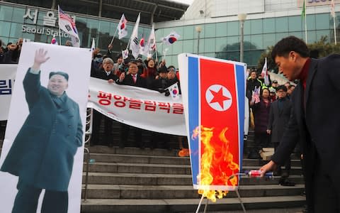 flag burning - Credit: AFP