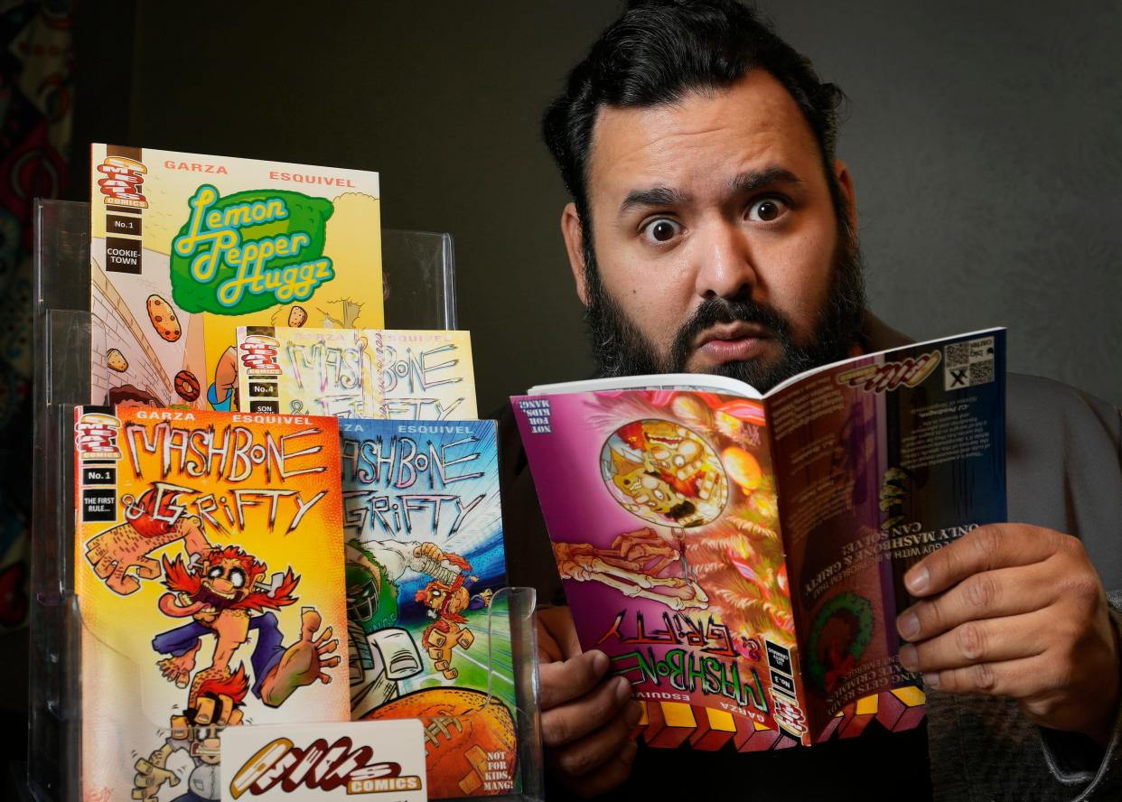 Comic book artist Oscar Garza at his home on Georgetown on Wednesday November 1, 2023.