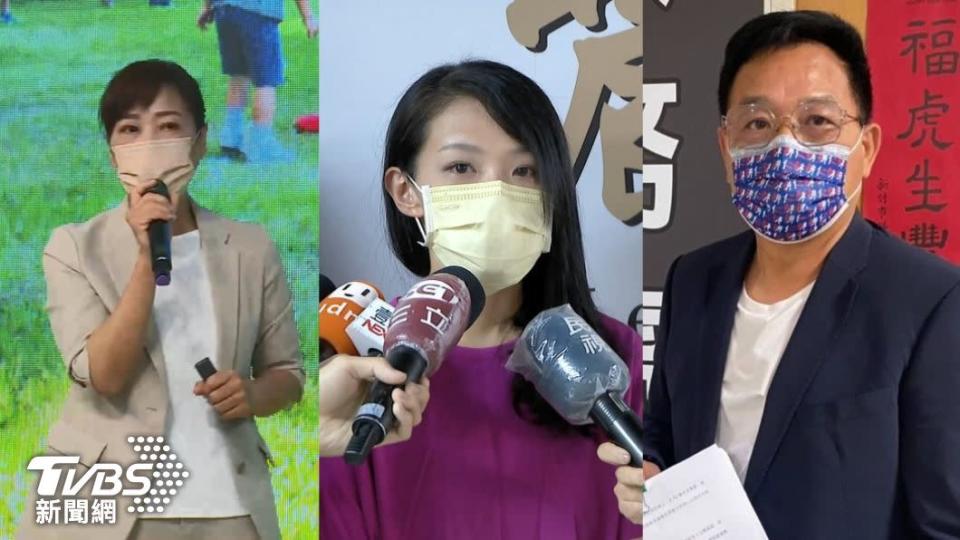 新竹市長參選人沈慧虹（左）、高虹安（中）、林耕仁（右）。（圖／TVBS資料畫面）