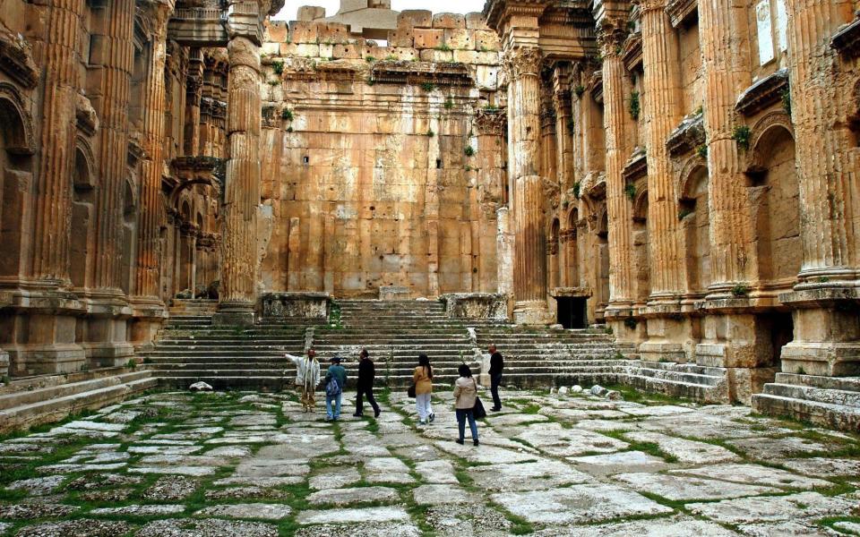 The temple of Bacchus in Lebanon's Beqaa Valley, built by the Canaanites - Credit: EPA