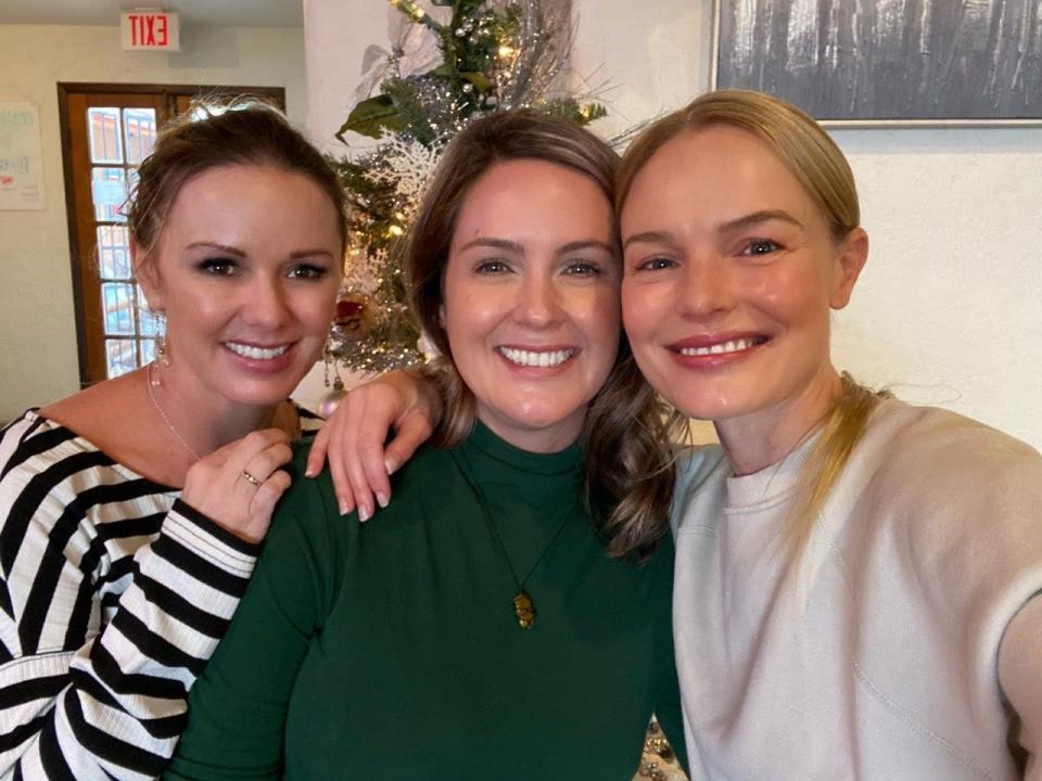 Sheila Bardwell, left, and Chelsie Carter, center, of B-Well Regenerative Medicine & Wellness Clinic got to know actress Kate Bosworth, right, in late 2021 when Bosworth was in Las Cruces filming "The Locksmith."