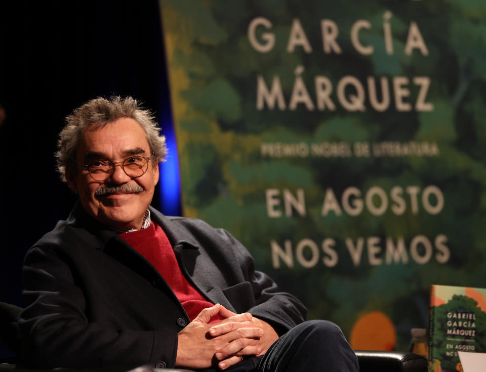 Gonzalo García Barcha, hijo de Gabriel García Márquez, en la presentación del libro póstumo del escritor y Premio Nobel titulado 