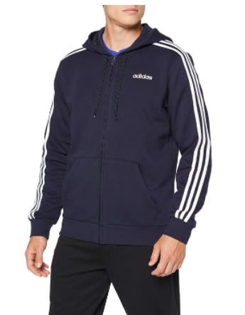 Chaqueta con capucha Essentials 3-Stripes FZ Fl, Adidas, Hombre/Amazon.com.mx