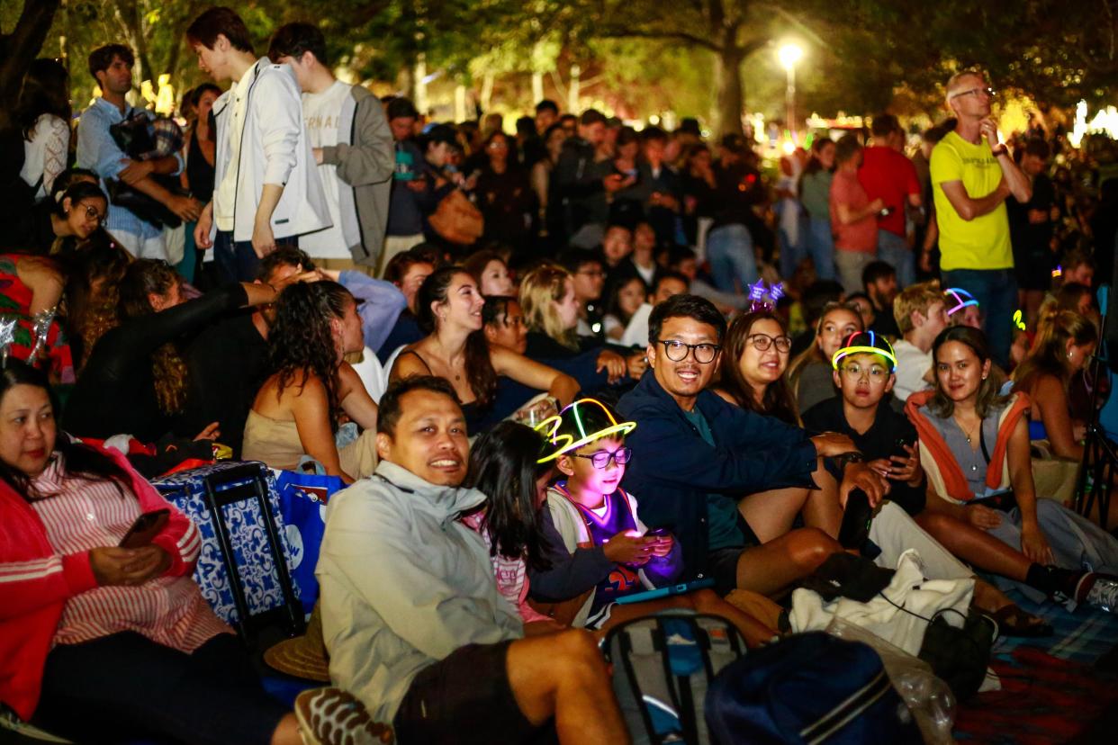 Revellers turned out in large numbers to celebrate the new year in Australia (Getty Images)