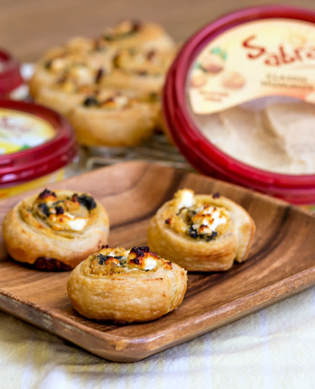 <p>Pastry Chef Online</p><p>These hummus pinwheels have just the right amount of savory to them. </p><p><strong>Get the recipe: <a href="https://pastrychefonline.com/hummus-pinwheels-with-spinach-and-feta/" rel="nofollow noopener" target="_blank" data-ylk="slk:Hummus Pinwheels;elm:context_link;itc:0;sec:content-canvas" class="link ">Hummus Pinwheels</a></strong></p>