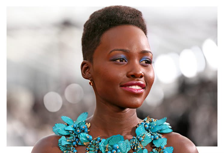 Lupita Nyong’o shared a photo on Instagram having a strange-looking “facial.” (Photo: Getty Images)