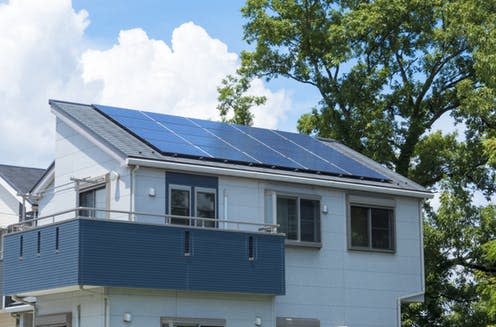   <span class="attribution"><a class="link " href="https://www.shutterstock.com/image-photo/residential-new-home-solar-panel-sunny-480056923" rel="nofollow noopener" target="_blank" data-ylk="slk:Shigemi okano/Shutterstock;elm:context_link;itc:0;sec:content-canvas">Shigemi okano/Shutterstock</a></span>