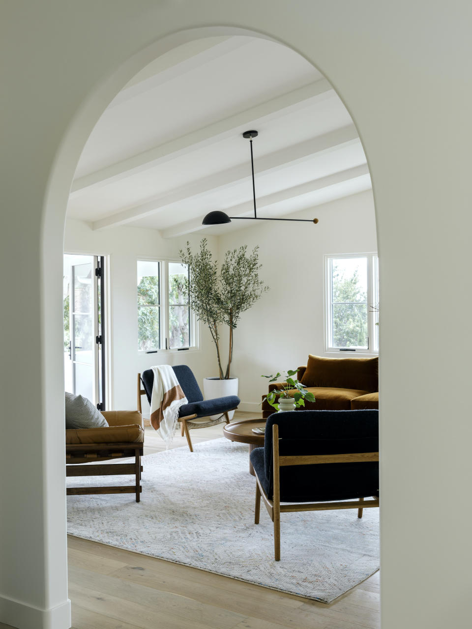 Floating furniture with a rug