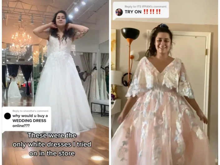 Madison Cervantes wedding dress on TikTok