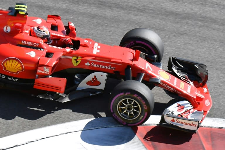 Ferrari's Kimi Raikkonen during the Russian Grand Prix in Sochi on April 30, 2017
