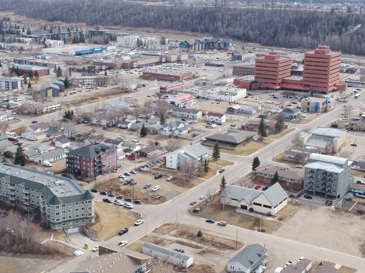 Fort McMurray's downtown core. Some businesses say they're struggling to find employees. (Dave Bajer/CBC - image credit)