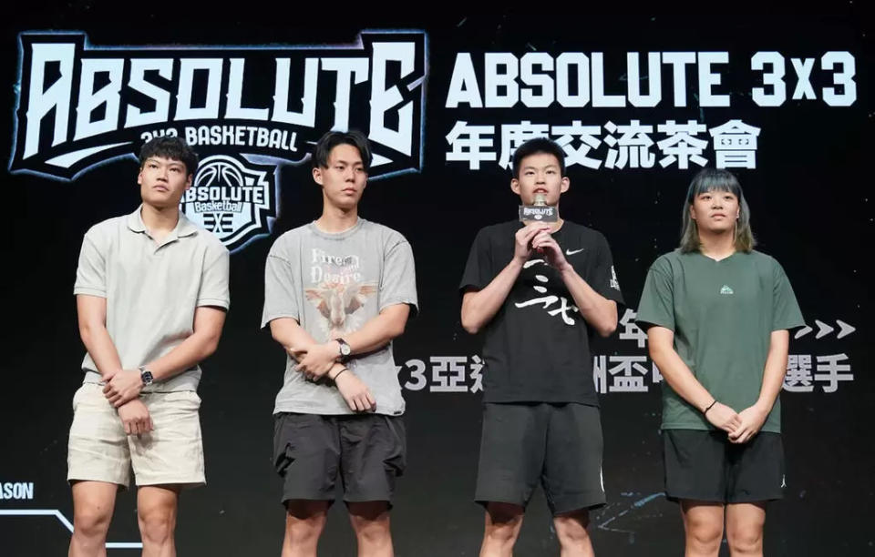 杭州亞運3x3選手江均、汪哲宇、余祥平、陳昱潔。官方提供