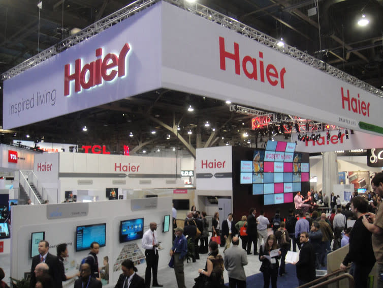 <span class="caption">Wait, Haier is a Chinese brand?</span> <span class="attribution"><a class="link " href="https://www.flickr.com/photos/popculturegeek/6764015553/in/photolist-biHmaP-bXfcTv-q6JfG-cSbcay-37BZJz-cSbces-cSbcbU-exB4BN-exxYxa-exxYAc-exBh2b-exxYt4-exDDXL-exDRFS-exAvBV-exB4Ly-exB4Gh-exxYBF-H9GvHS-ih7uqj-cSbbZ9-cSbc6f-5b6Rko-bAXYCT-ih4tjK-cSbbXQ-9955De-dBo4aF-7etfqF-cSbc7S-nHXPS-5Bgfef-cSbc3y-ih7viS-cSbc25-bo4qgs-9AmTyR-Jvx1of-yhid7W-bo4qbf-8WeK6J-bo4g6f-biHmEB-bo47EJ-bo47yU-bo4q3b-9kknJo-bo4fdh-bAY7oH-dH5ba" rel="nofollow noopener" target="_blank" data-ylk="slk:The Conmunity / flickr;elm:context_link;itc:0;sec:content-canvas">The Conmunity / flickr</a>, <a class="link " href="http://creativecommons.org/licenses/by/4.0/" rel="nofollow noopener" target="_blank" data-ylk="slk:CC BY;elm:context_link;itc:0;sec:content-canvas">CC BY</a></span>