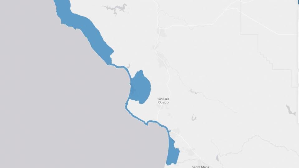 Cambria, San Simeon, Morro Bay, Los Osos, Avila Beach, Pismo Beach, Grover Beach and Oceano all fall fully or partly within Coastal Zone boundaries in San Luis Obispo County.