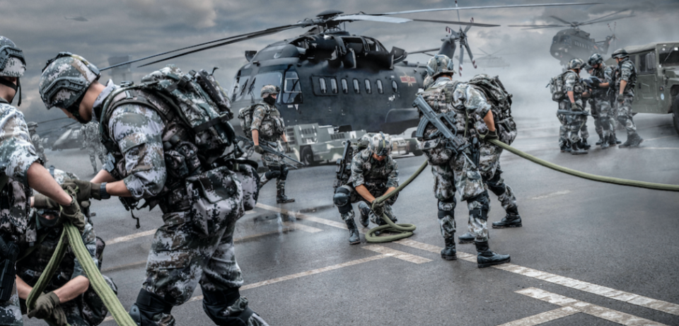 中共解放軍未來一個月將在沿海海域進行多項軍事演習。（示意圖） 圖：翻攝自「野生灰熊」微博