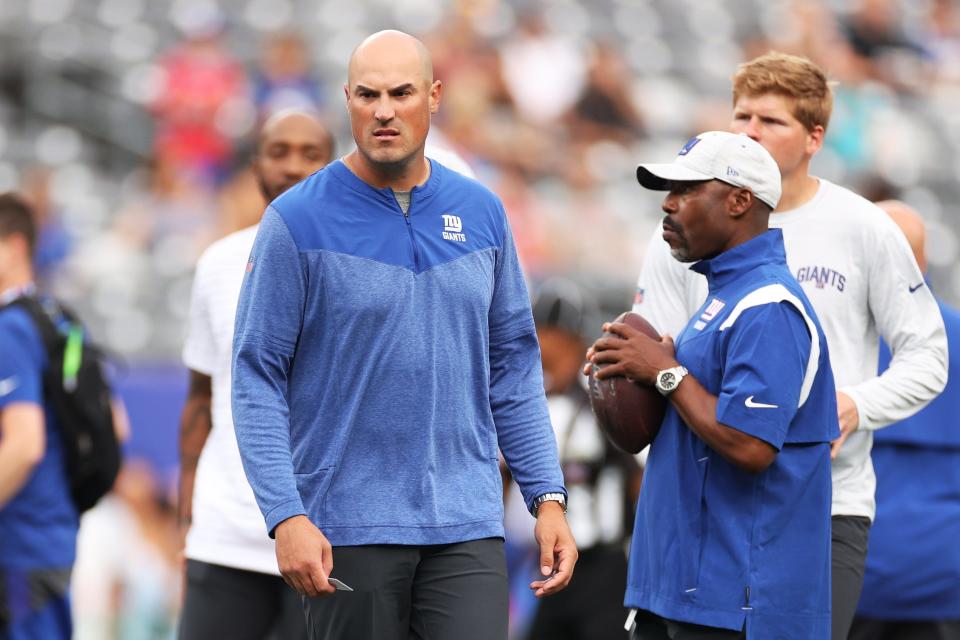 New York Giants offensive coordinator Mike Kafka, 35, is among the youngest coordinators in the NFL.