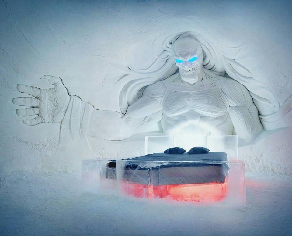 <p>Aunque el proyecto del hotel de hielo existe desde el año 2000, esta es la primera vez que el SnowVillage incluye una sección temática dedicada a la serie “Game of Thrones”. Foto: HuffPost </p>