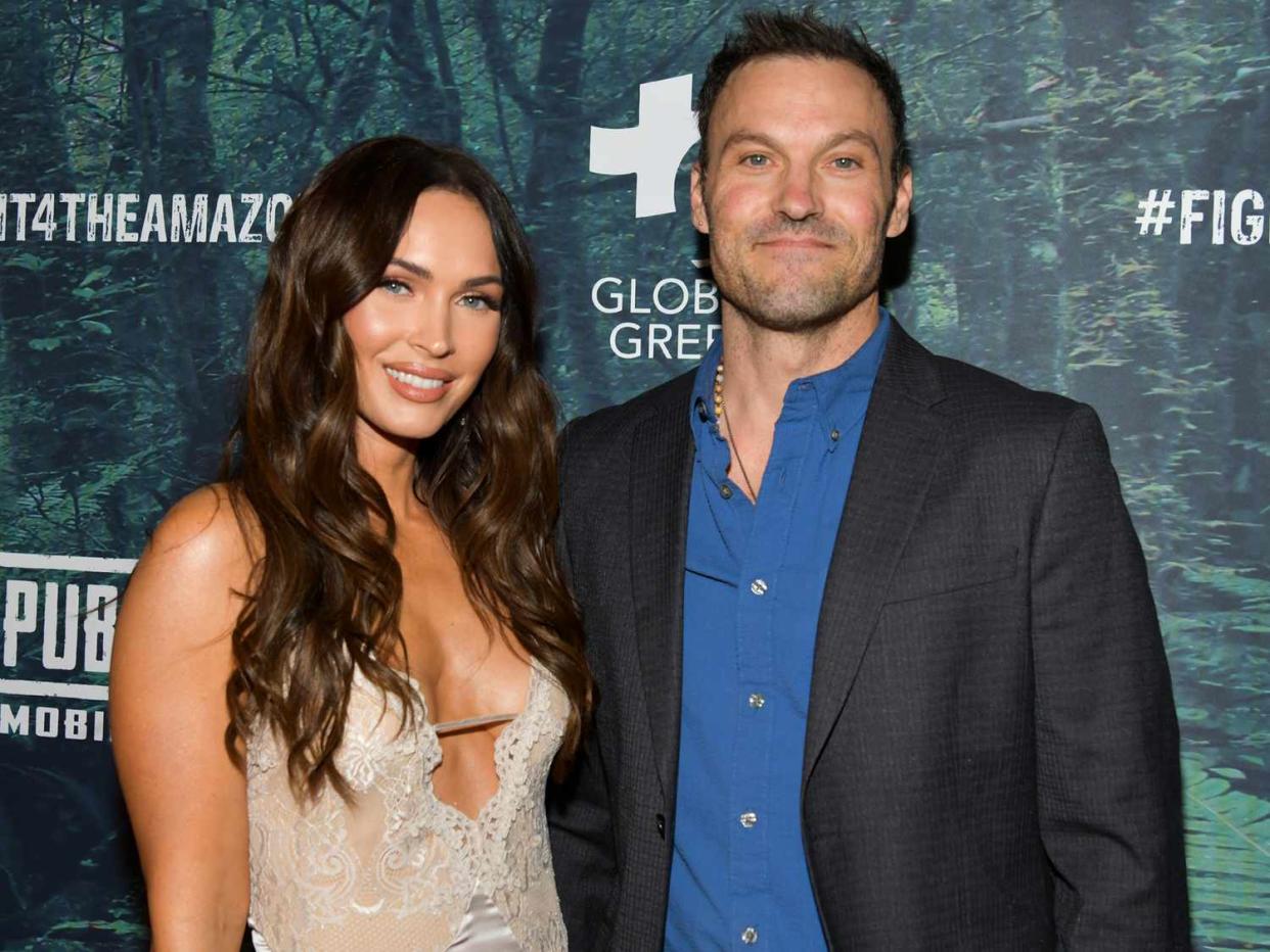 Megan Fox (L) and Brian Austin Green attend the PUBG Mobile's #FIGHT4THEAMAZON Event at Avalon Hollywood on December 09, 2019 in Los Angeles, California
