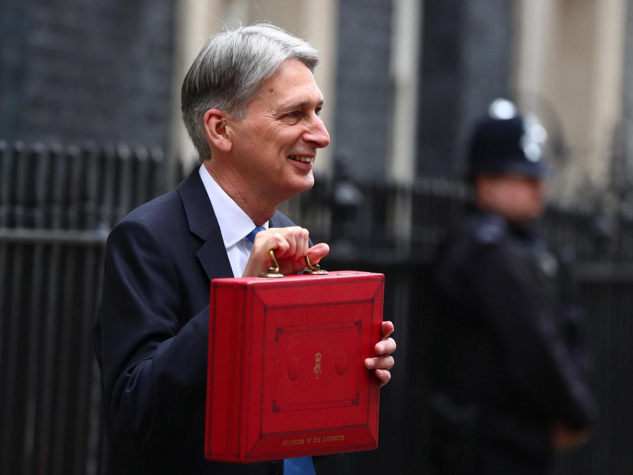 Chancellor Philip Hammond’s aides insisted the deficit would still be eliminated by 2025 – but the OBR rejected that view: EPA