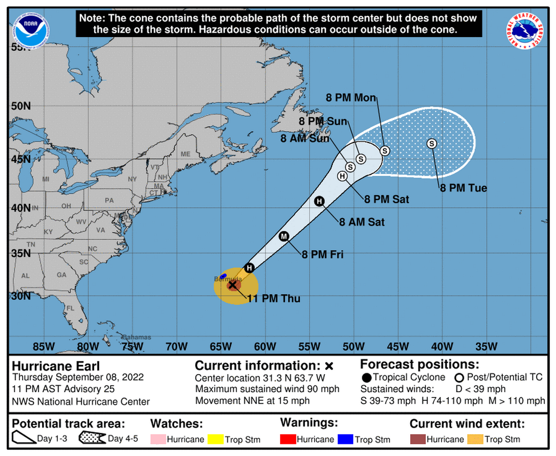 Hurricane Earl is forecast to be a major hurricane soon.