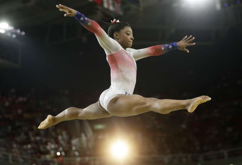 美國體操女王「黑珍珠」拜爾斯（Simone Biles）（AP）