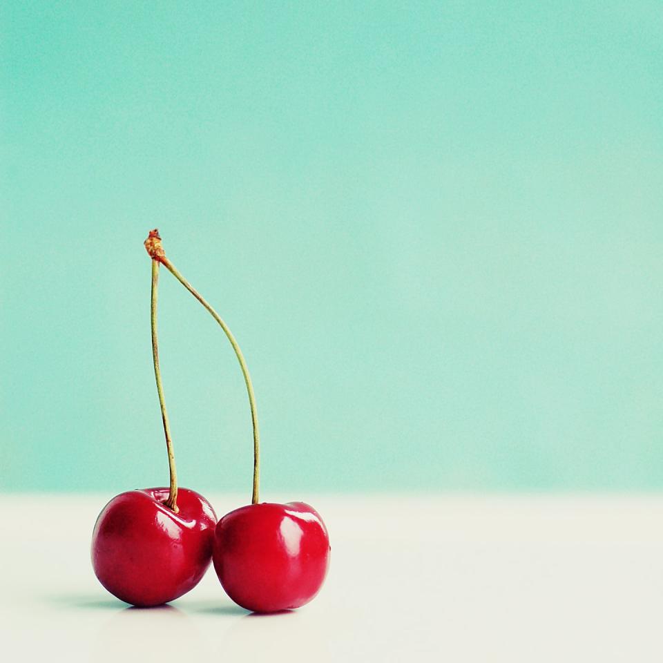 Pair of red cherries